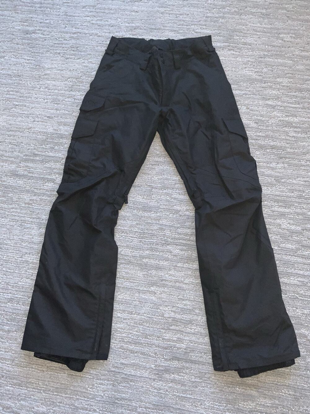 Burton MB Snowboard Ski Pants Mens Small Black Cargo Living Lining